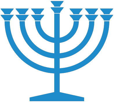 Файл:Menorah blue.svg